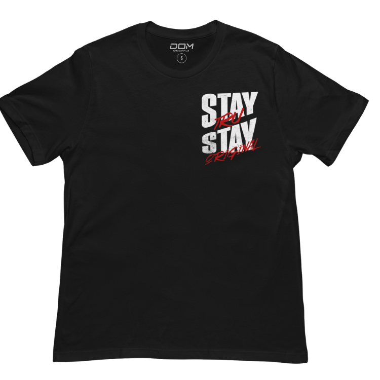 Stay Tru Premium Tee wht/red