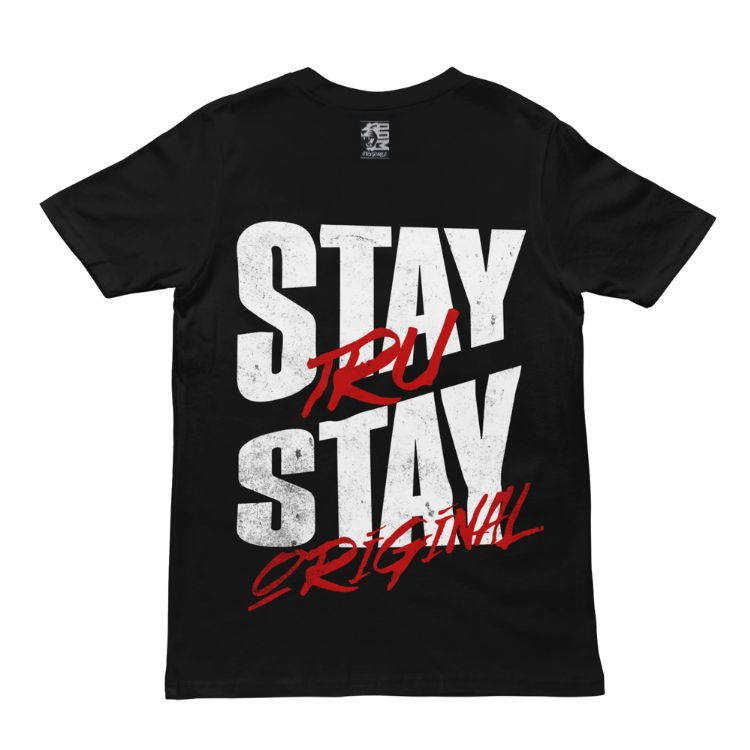 Stay Tru Premium Tee wht/red